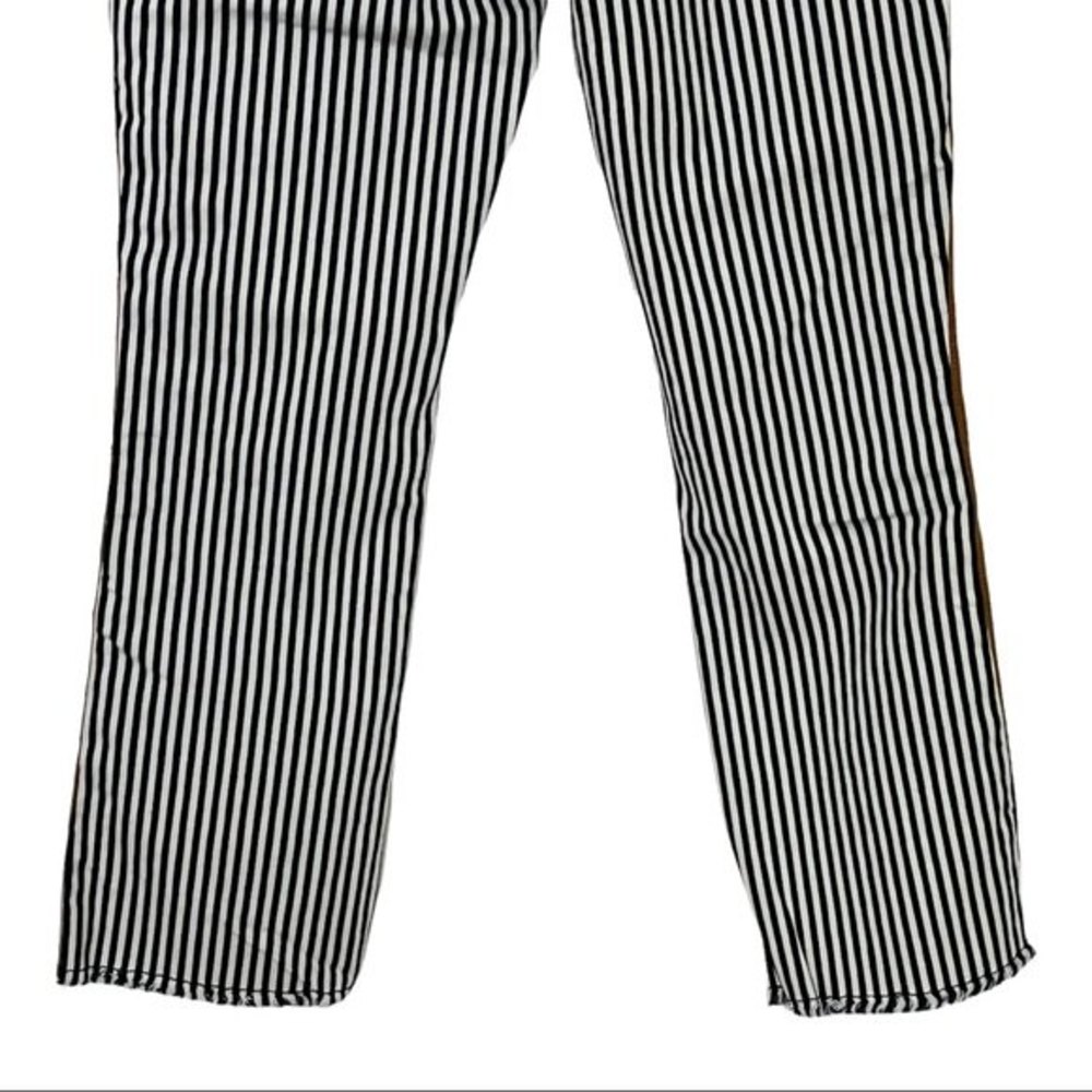 Veronica Beard Striped Boot Cut Jeans with Side Detail - Picture 7 of 15